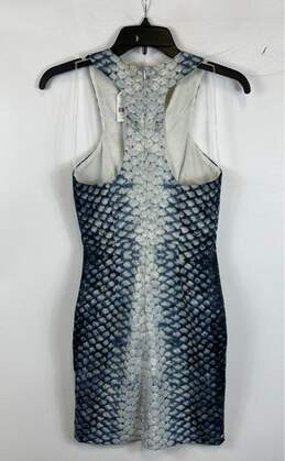 NWT Faith In Love Womens Blue White Snake Print Racerback Bodycon Dress Size 6 alternative image
