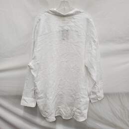 NWT H&M Natural Linen WM's Long Sleeve White Shirt Size XL alternative image