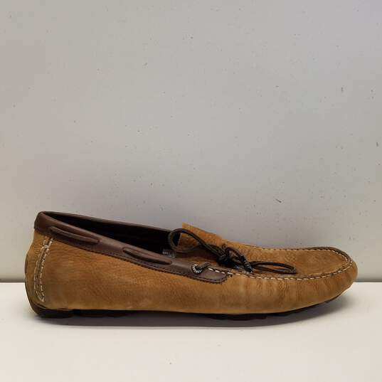 UGG 1090212 Bel-Air Tan Nubuck Leather Venetian Moccasins Loafers Shoes Men's Size 12 M image number 1