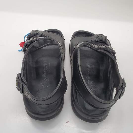 Birkenstock Black Leather Double Buckle Ankle Strap Sandals Unisex Size M6 | W8 image number 3