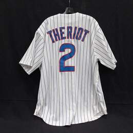 Chicago Cubs Theriot Jersey White/Blue Pin Striped Majestic XL alternative image