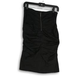 NWT Nicole Miller Womens Artelier Black Back Zip Straight & Pencil Skirt Size 8 alternative image