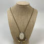 Designer Lucky Brand Gold-Tone Faux Crystal Stone Tribal Pendant Necklace image number 1