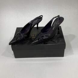 IOB Donald J. Pliner Womens Romy Black Leather High Slingback Heels Size 6 alternative image