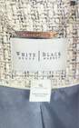 White House Black Market Women White Tweed Blazer XL image number 3