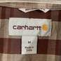 Men's Plaid Carhartt Relaxed Button-Down Shirt, Sz. M image number 3