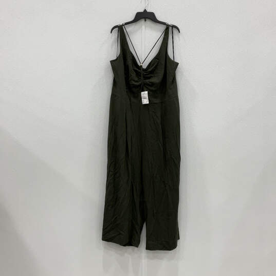 NWT Womens Green Sleeveless Back Zip Regular Fit One-Piece Jumpsuit Sz 20L image number 1