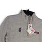 NWT Womens Gray Heather 1/4 Zip Mock Neck Pullover Sweatshirt Size Medium image number 3