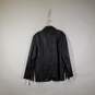 Mens Long Sleeve Notch Lapel Button Front Leather Suit Jacket Size Large image number 2
