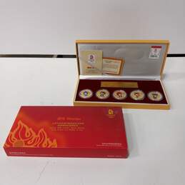 Beijing 2008 Olympic Games Fuwa Mascots Gold-Plated Commemorative Medallion Set