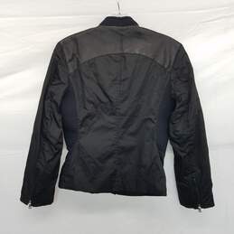AUTHENTICATED Prada Milano Black Nylon & Leather Jacket Size 38 alternative image