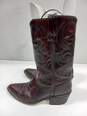 Leather Western Men's Acme Red Boots Size 6.5 image number 4