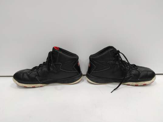 Fila Men's Retro Black/Red Basketball Shoes Size 11 image number 2