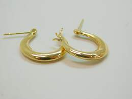 14K Yellow Gold Mini Hoop Earrings 1.2g alternative image