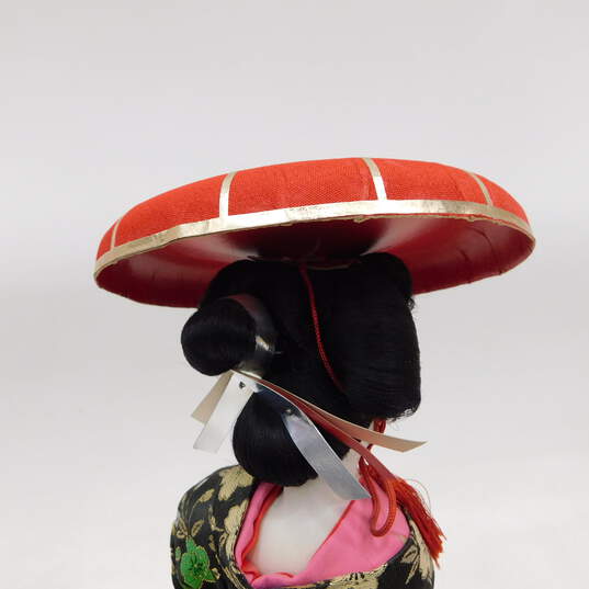 VNTG Japanese Bijin Geisha Courtesan Silk Folk Doll Showa Period image number 7