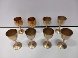 Bundle of 8 Brass Goblets
