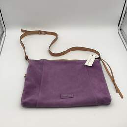 NWT Gianni Notaro Womens Purple Suede Adjustable Strap Crossbody Bag Purse