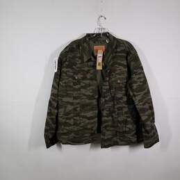 NWT Womens Camouflage Button Front Ex-Boyfriend Trucker Jacket Size 3X