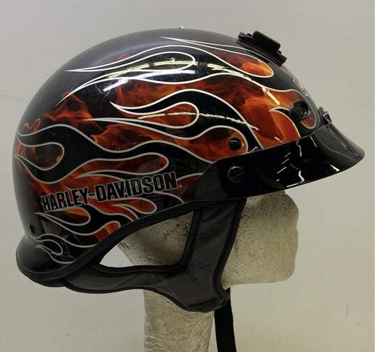 Harley Davidson Black Motorcycle Helmet Sz. XS image number 2