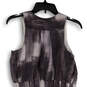 Womens Gray Tie Dye Sleeveless V-Neck Wrap Midi Fit And Flare Dress Size 2 image number 3
