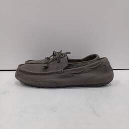 Ugg Men's Shearling-Lined Gray Suede Driving Moccasins Size 9 alternative image