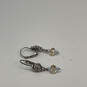 Designer Brighton Silver-Tone Crystal Bead Leverback Dangle Earrings image number 3