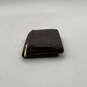 Womens Brown Gold Signature Print Various Card Slots Trifold Wallet image number 4