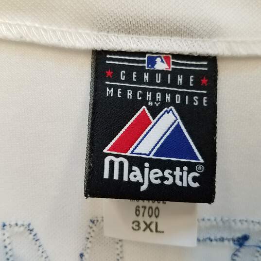 Majestic Mens White Los Angeles Dodgers Matt Kemp #27 MLB Jersey Size 3XL image number 3