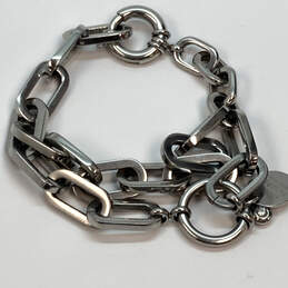 Designer Henri Bendel Silver-Tone Spring Ring Clasp Link Chain Bracelet