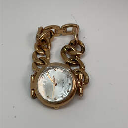 Designer Fossil ES3392 Gold-Tone Link Chain Round Dial Analog Wristwatch alternative image
