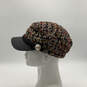 Womens Multicolor Woven Short Brim Fashionable Beret Winter Hat One Size image number 2