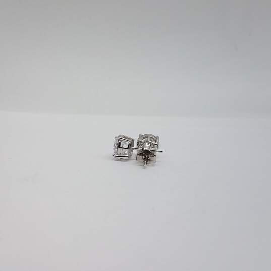 Sterling Silver Cubic Hoop & Stud Earrings Bundle 3pcs 20.4g image number 5