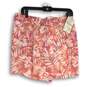 NWT Tommy Bahama Womens Pink Floral Elastic Drawstring Waist Mom Shorts Size M image number 1