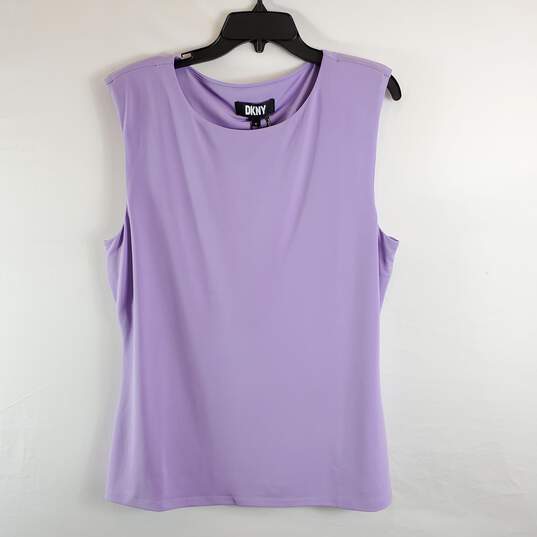 DKNY Women Purple Blouse XL NWT image number 2