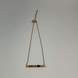 Designer Kate Spade Gold-Tone Chain Enamel Bar Pendant Necklace w/ Dust Bag alternative image