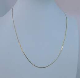 14K Yellow Gold Herringbone Chain Necklace for Repair 1.9g