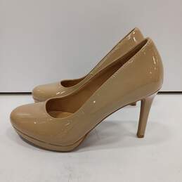 Lauren Conrad Women's Beige Patent Leather Heels Size 8