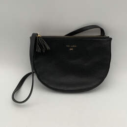 Womens Black Leather Inner Zip Pockets Fashionable Crossbody Bag alternative image