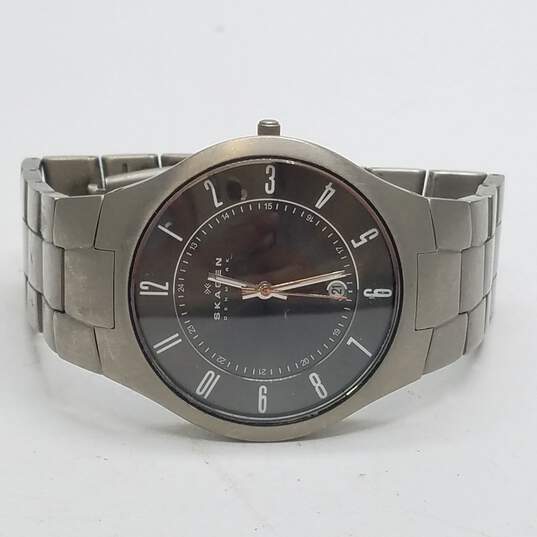 Men's Skagen Ultra Thin, 801xltxm Titanium Stainless Steel Watch image number 6