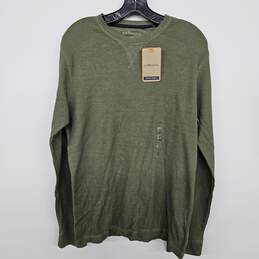 Olive Green Thermal Long Sleeve Shirt