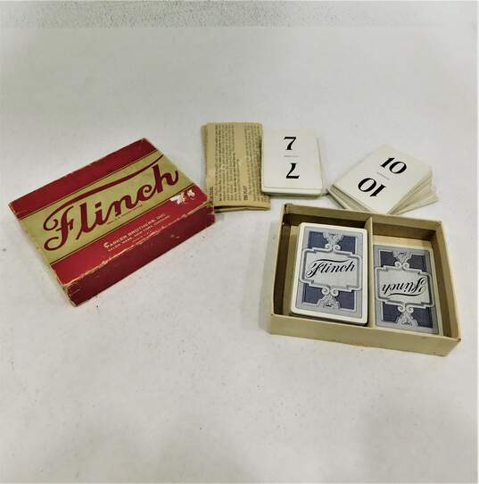 Vintage 1938 Flinch Card Game Red Box Complete With Instructions image number 1
