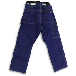 Mens Blue Denim Medium Wash Straight Leg Carpenter Jeans Size 38X30 alternative image