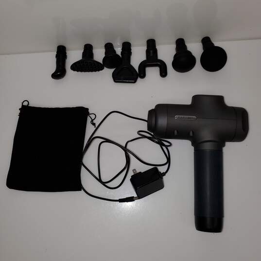 Untested Gary Way Massage Gun w/ AC Adapter and Accessories image number 3