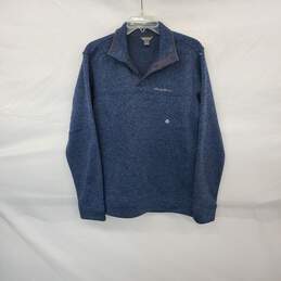 Eddie Bauer Blue Radiator Fleece Button Snap Pullover WM Size M NWT