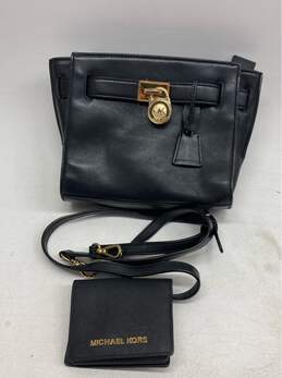 Michael Kors Black Leather Crossbody Purse With Wallet