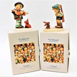 Vintage Goebel Hummel Figurines Puppy Love & Good Hunting IOB Germany