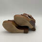NIB Womens Josephine Brown Leather Wedge Platform Heels Size 5.5 M image number 5