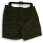 Womens Green Flat Front Flap Pocket Cargo Shorts Size 12P image number 2