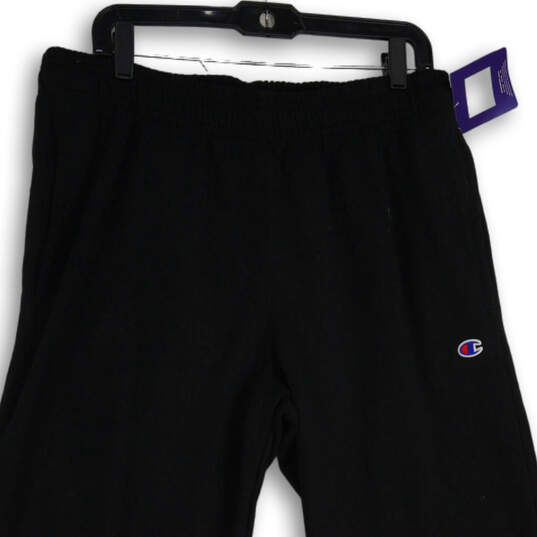 NWT Mens Black Slash Pocket Elastic Waist Pull On Sweatpants Size XL image number 3