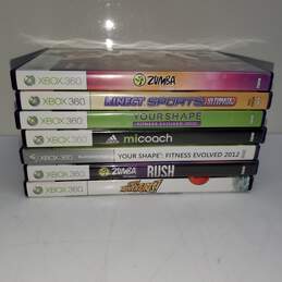 Untested Xbox 360 Kinect Games Lot of 7 - Your Shape Zumba Fitness Rush + More